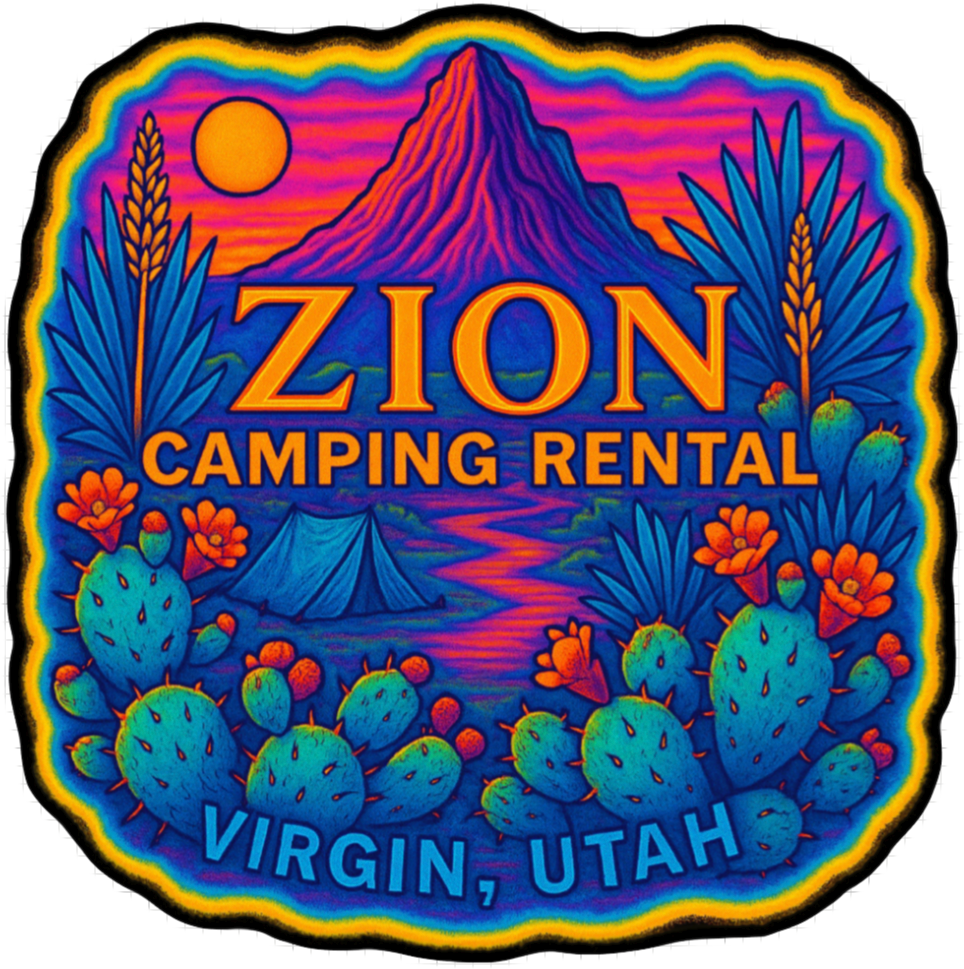Zion Camping Rental custom die-cut sticker