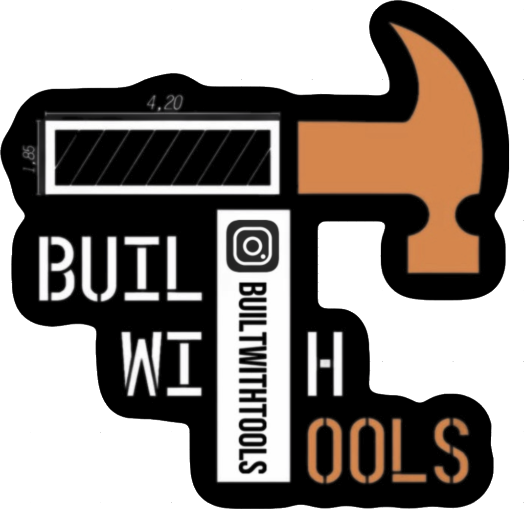 Built With Tools custom die-cut sticker