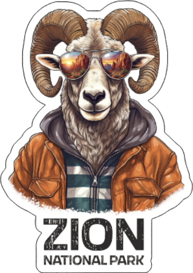 Zion National Park custom die-cut sticker