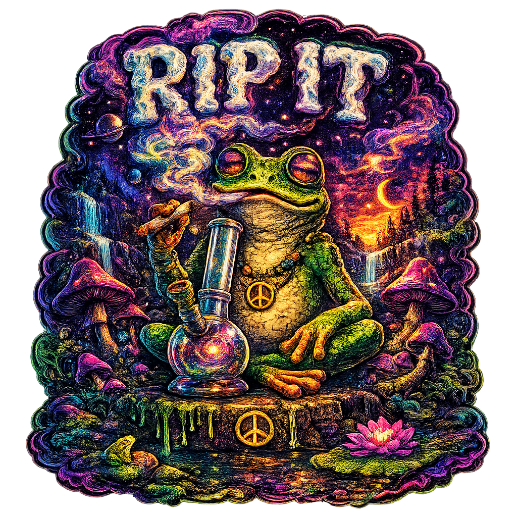 RIP IT — Cosmic Frog Sticker – 3"