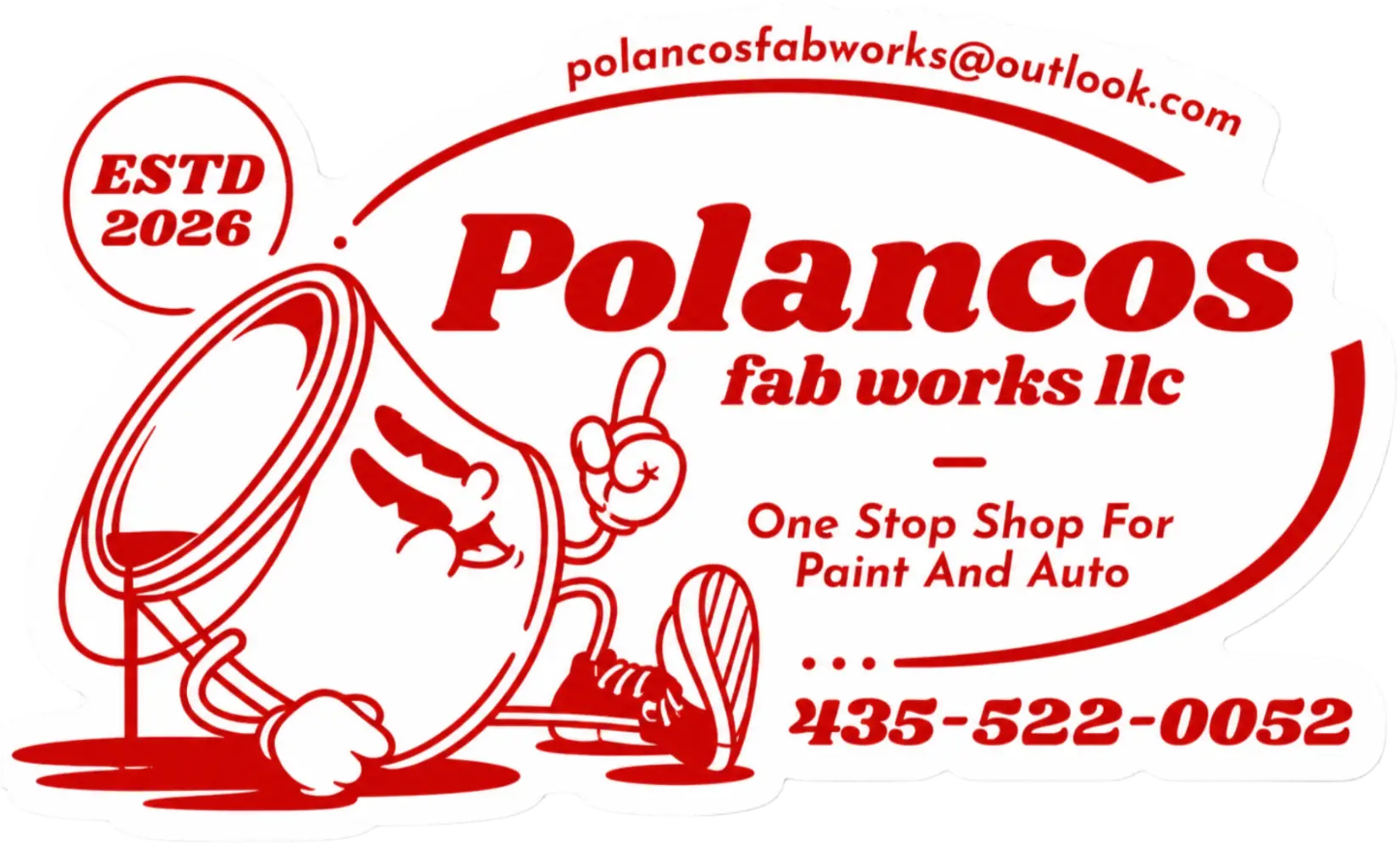 Polancos Fab Works LLC custom die-cut sticker
