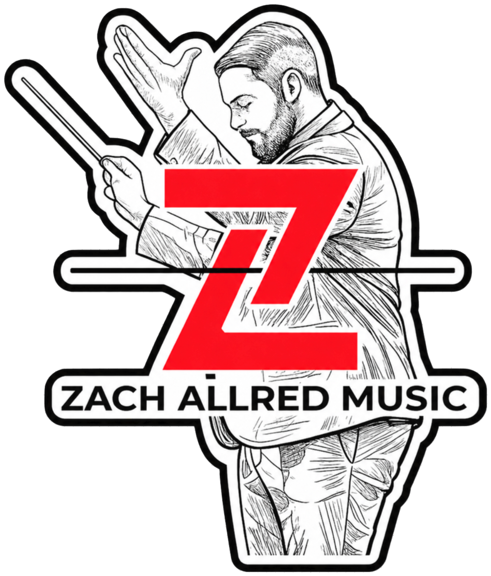 Zach Allred Music custom die-cut sticker