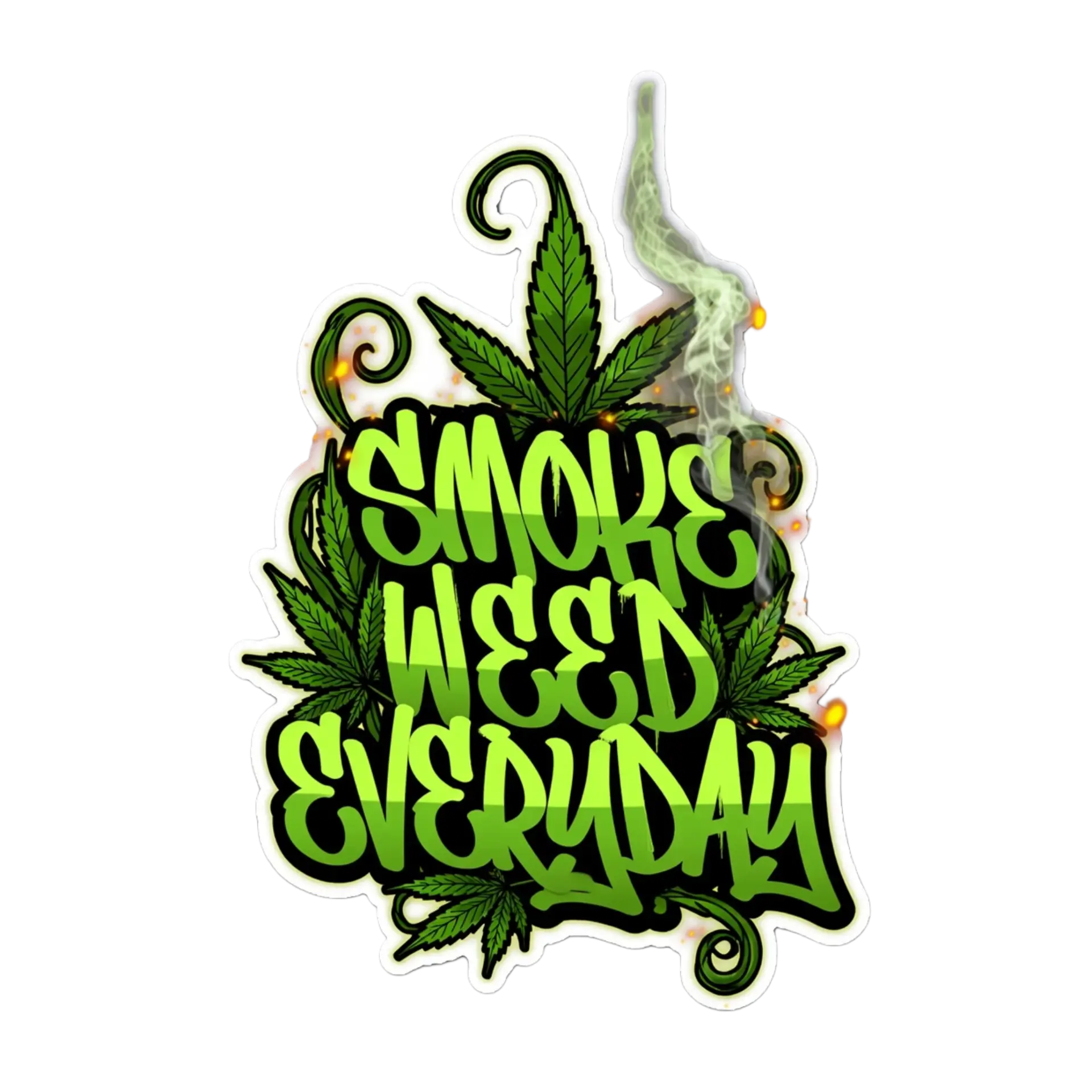 Green Smoke Weed Everyday Sticker – 3"