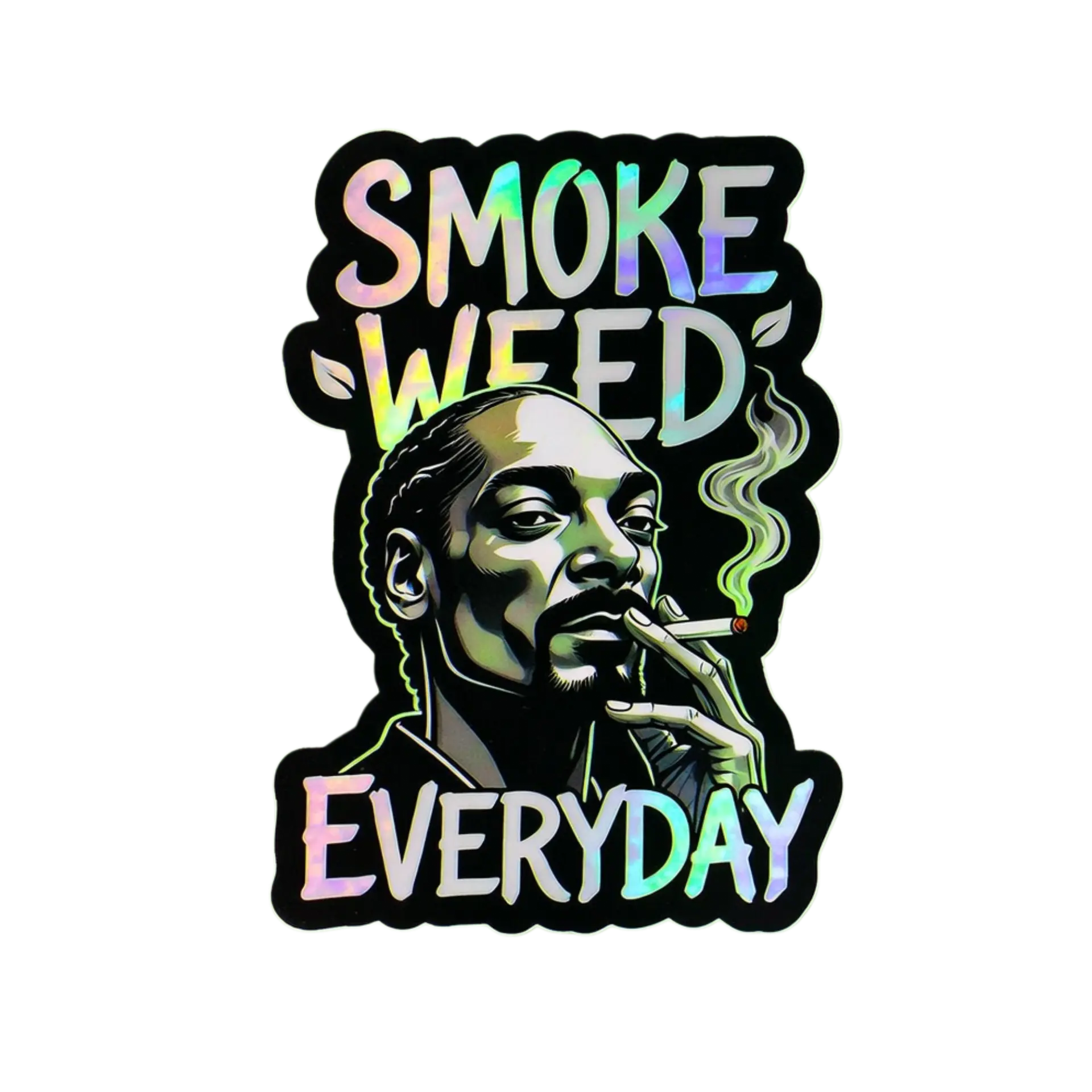 Smoke Weed Everyday Holographic-Style Sticker – 3"