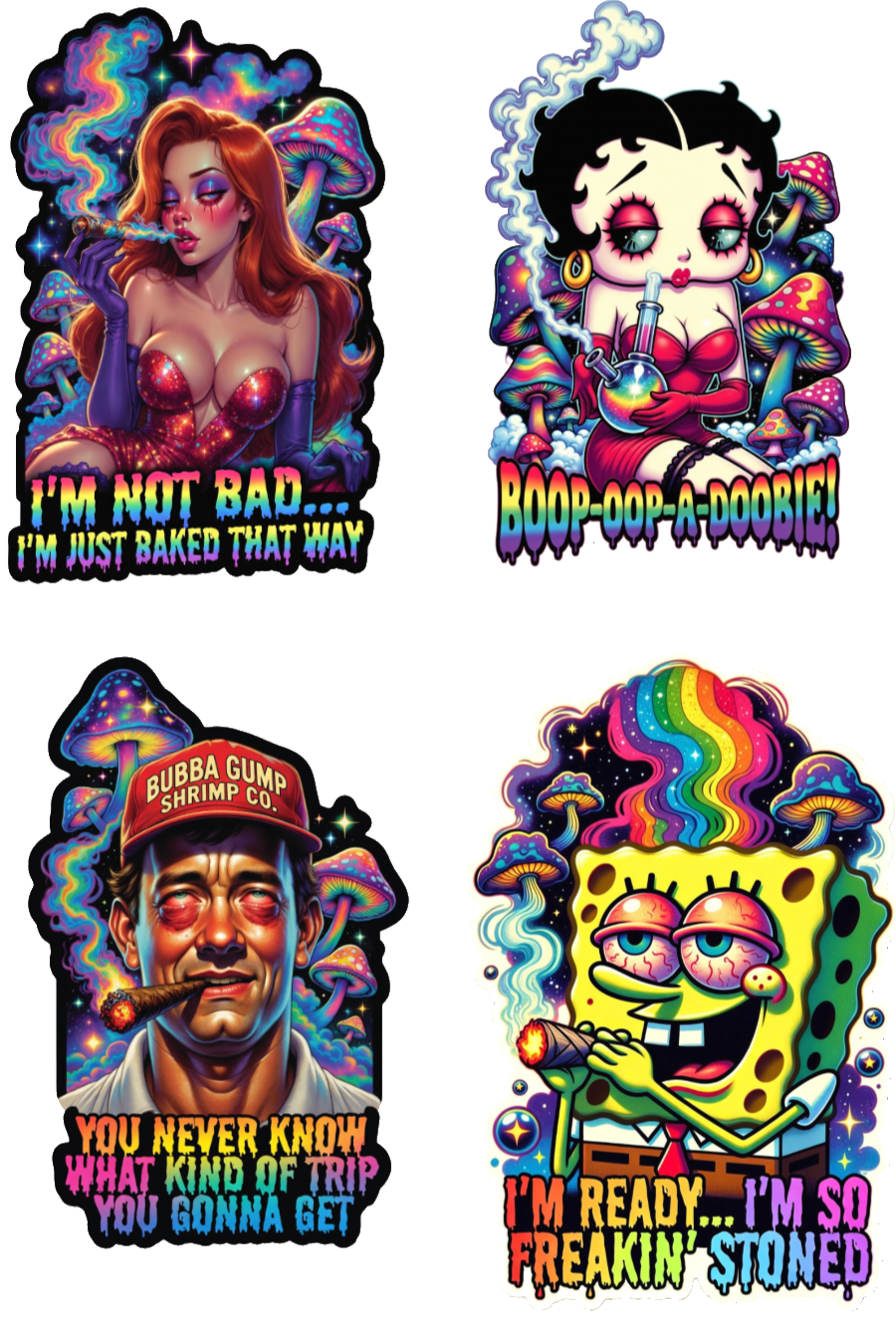 Trippy Character Series custom die-cut sticker
