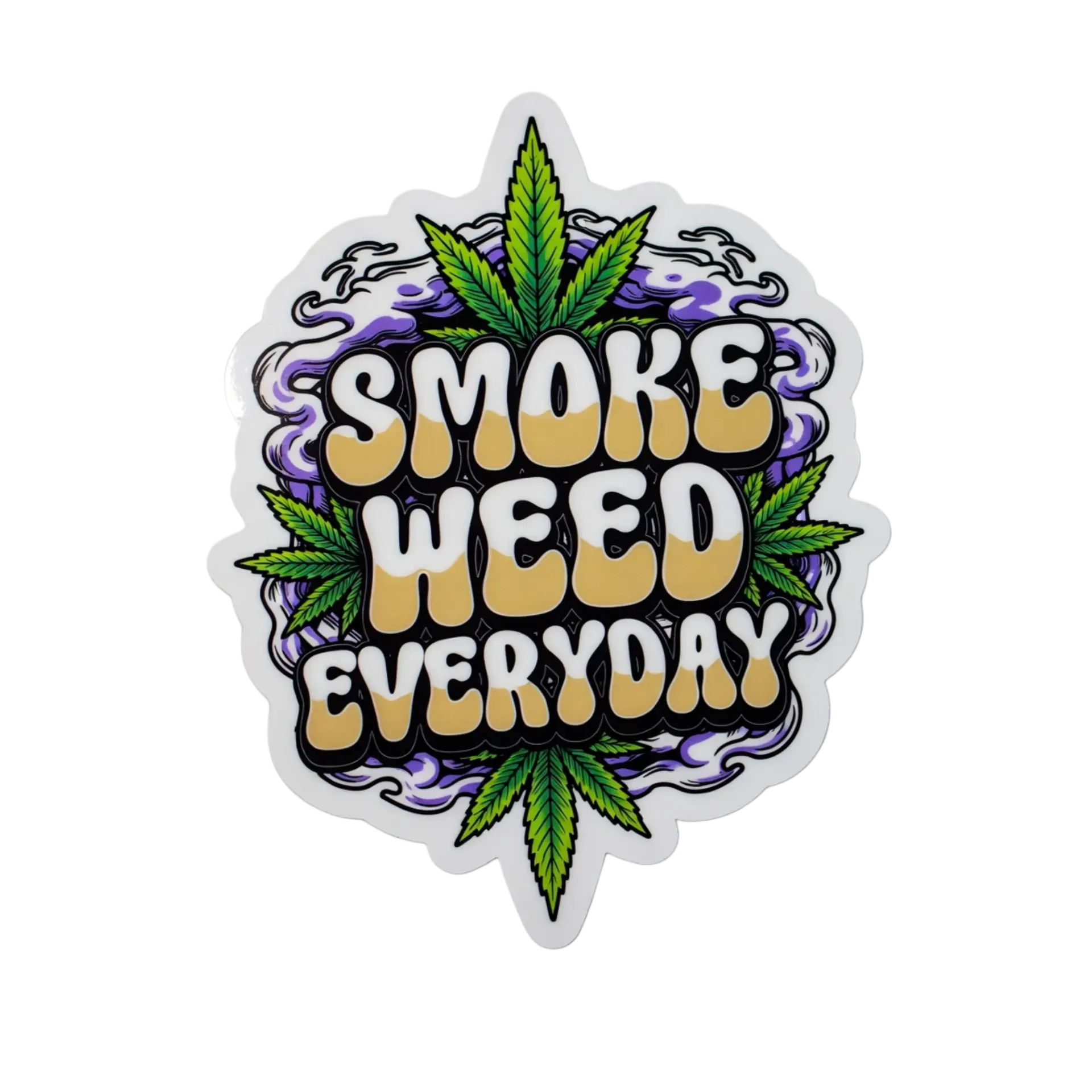 Retro Smoke Weed Everyday Sticker – 3"