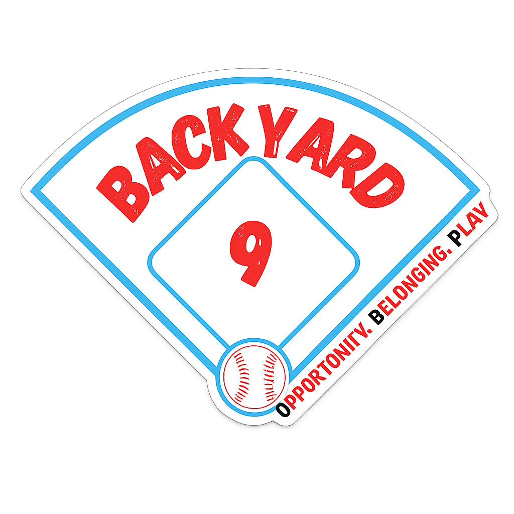 Backyard 9 Baseball custom die-cut sticker