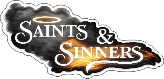 Saints & Sinners custom die-cut sticker