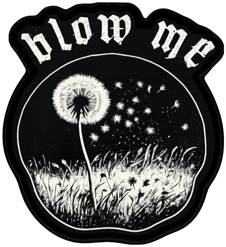 Blow Me custom die-cut sticker