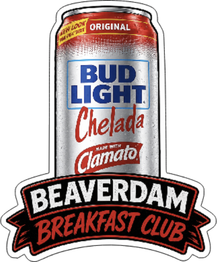 Beaverdam Breakfast Club custom die-cut sticker