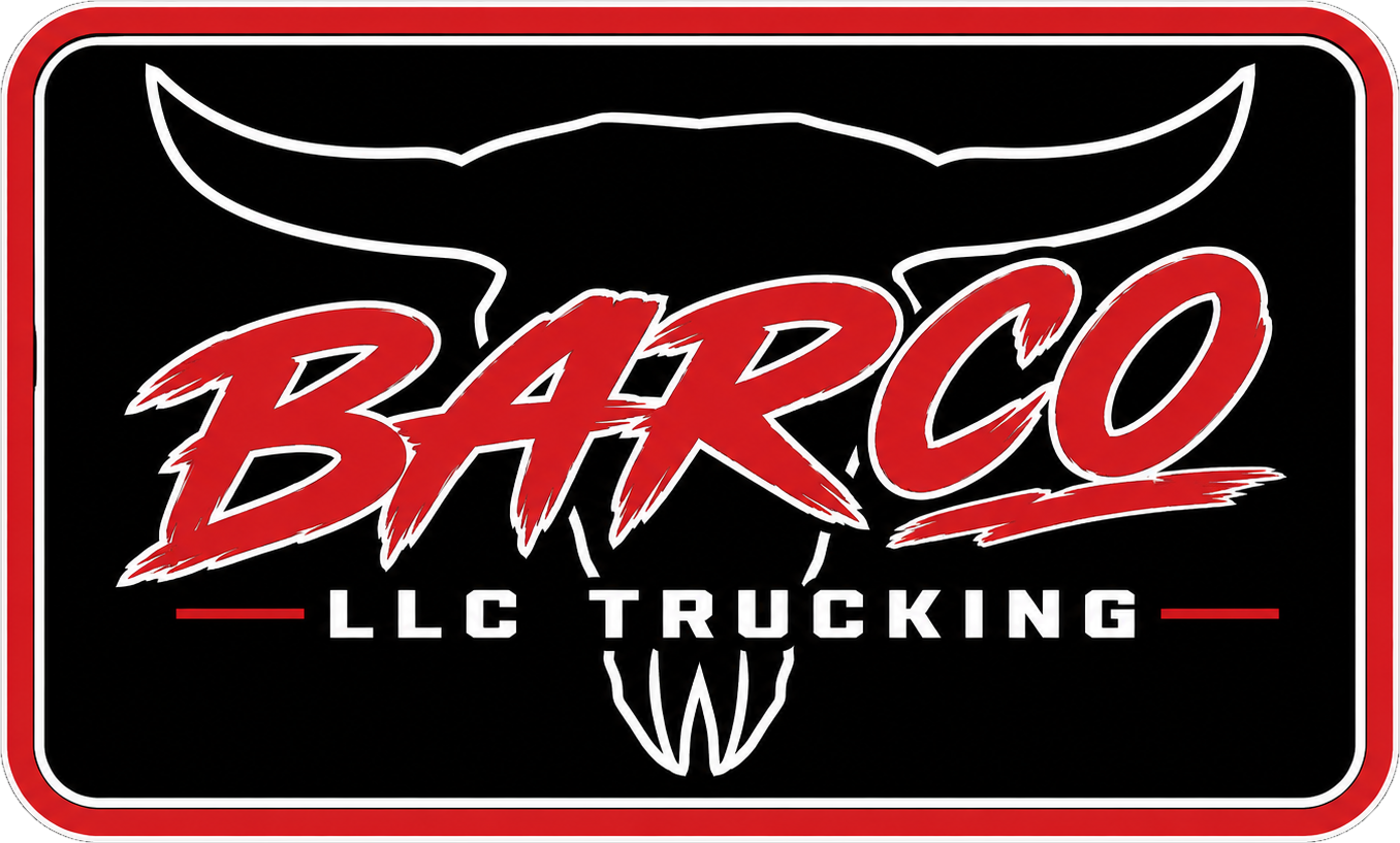 Barco Trucking custom die-cut sticker