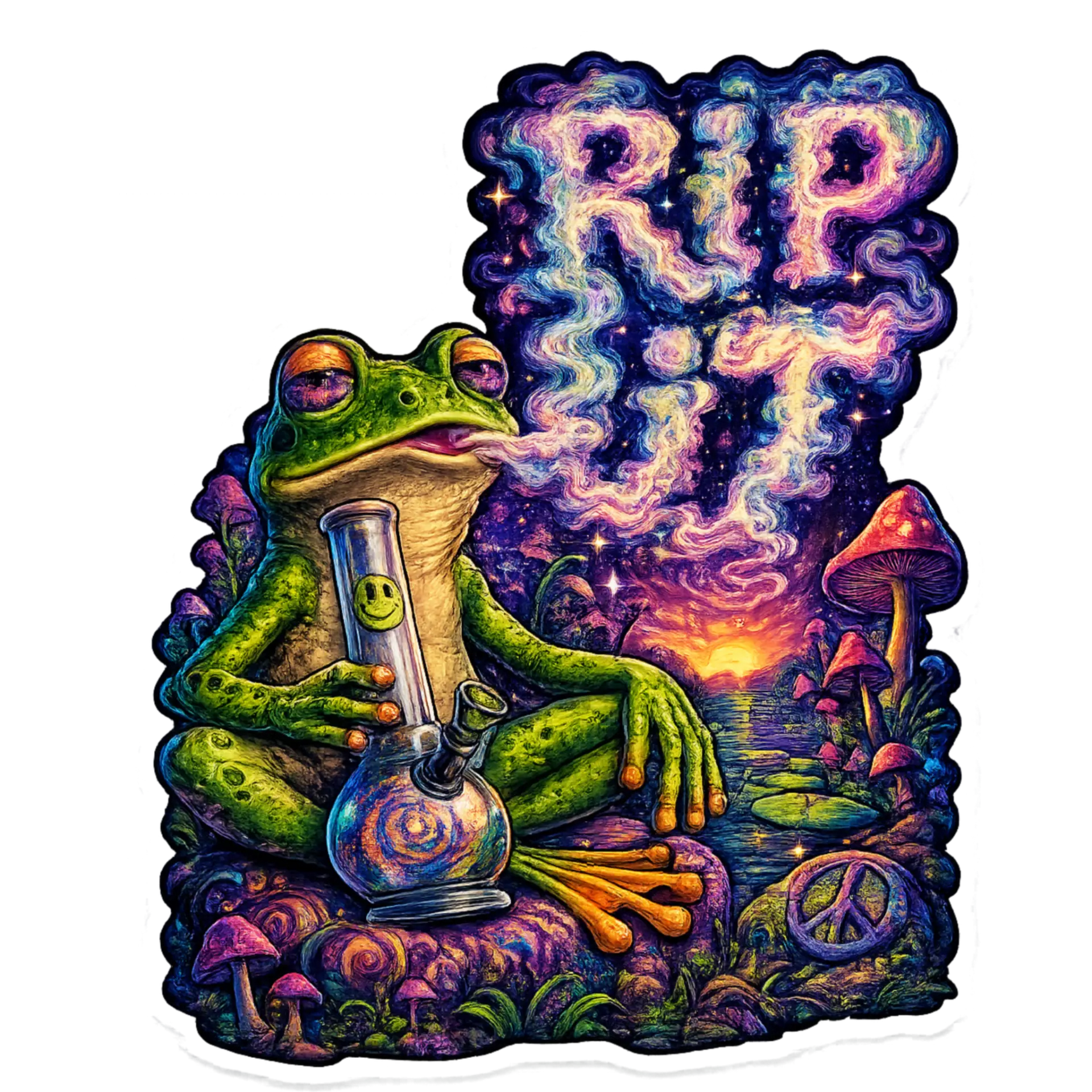 RIP IT Frog custom die-cut sticker