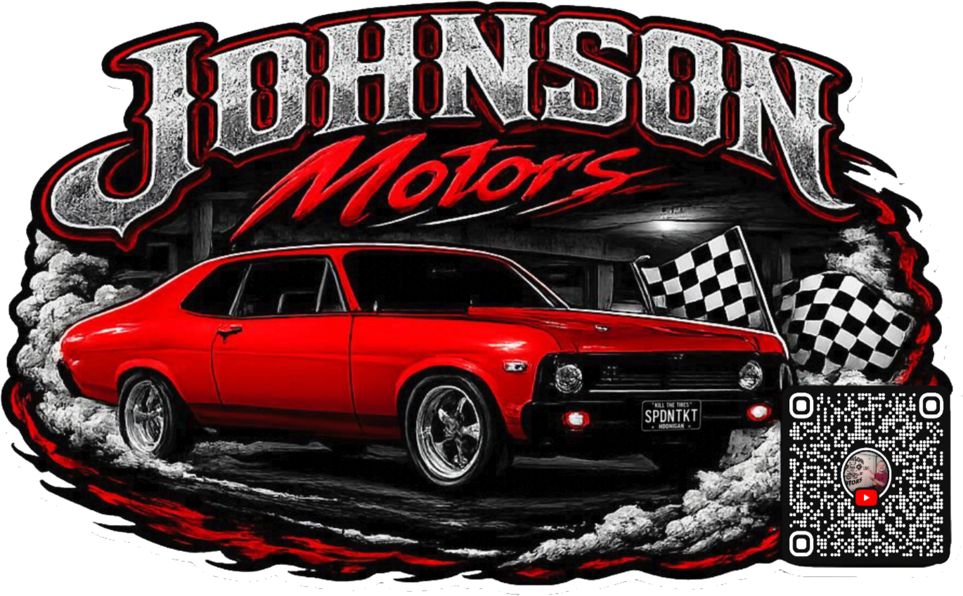 Johnson Motors custom die-cut sticker