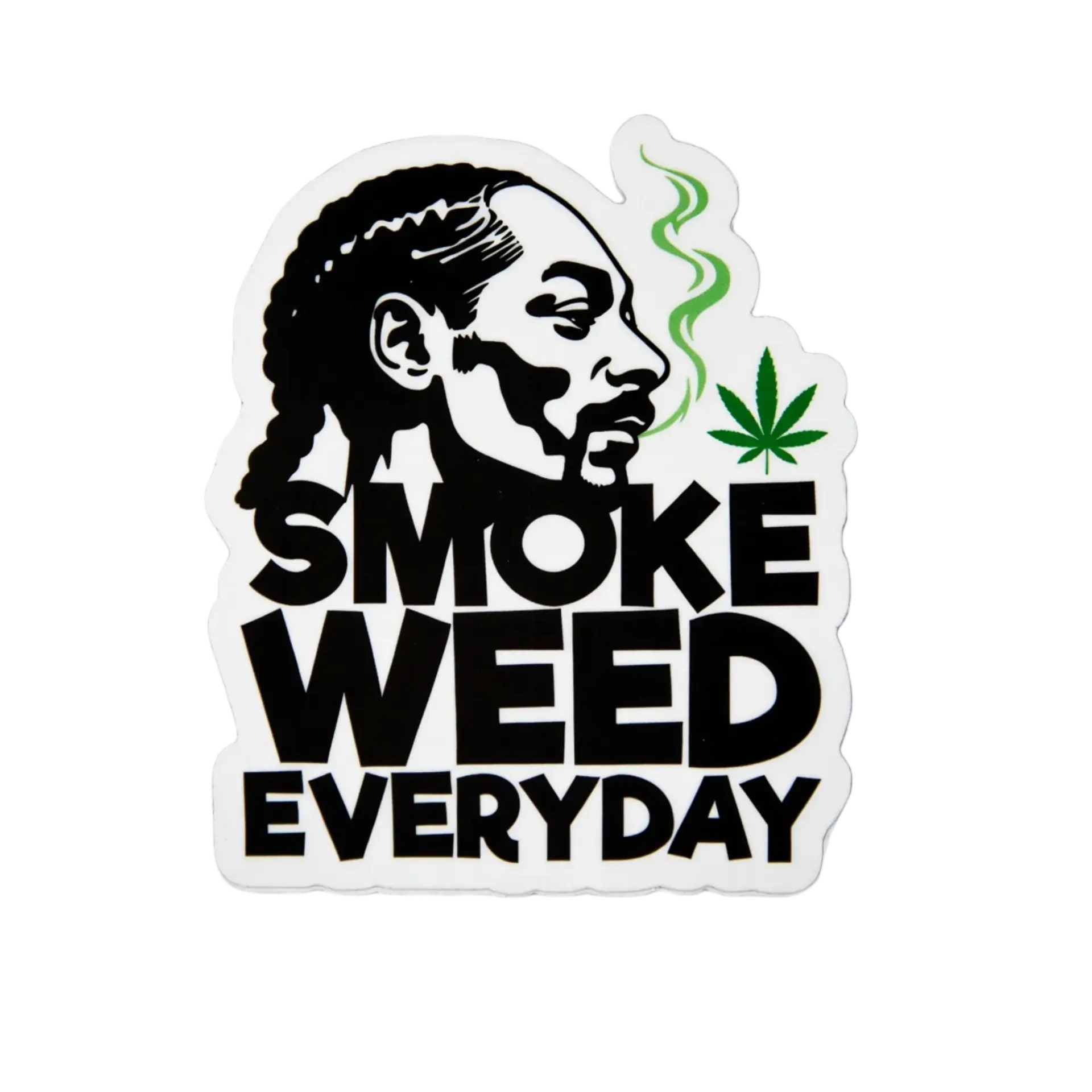 Smoke Weed Everyday Black & White Sticker – 3"