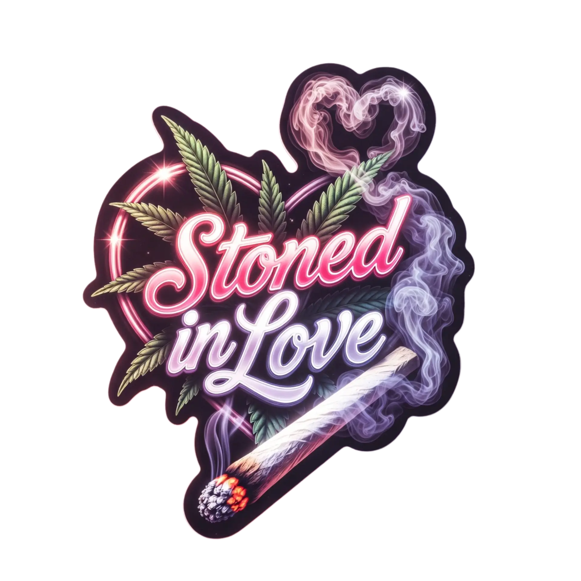 Stoned in Love Weed Sticker – 3"
