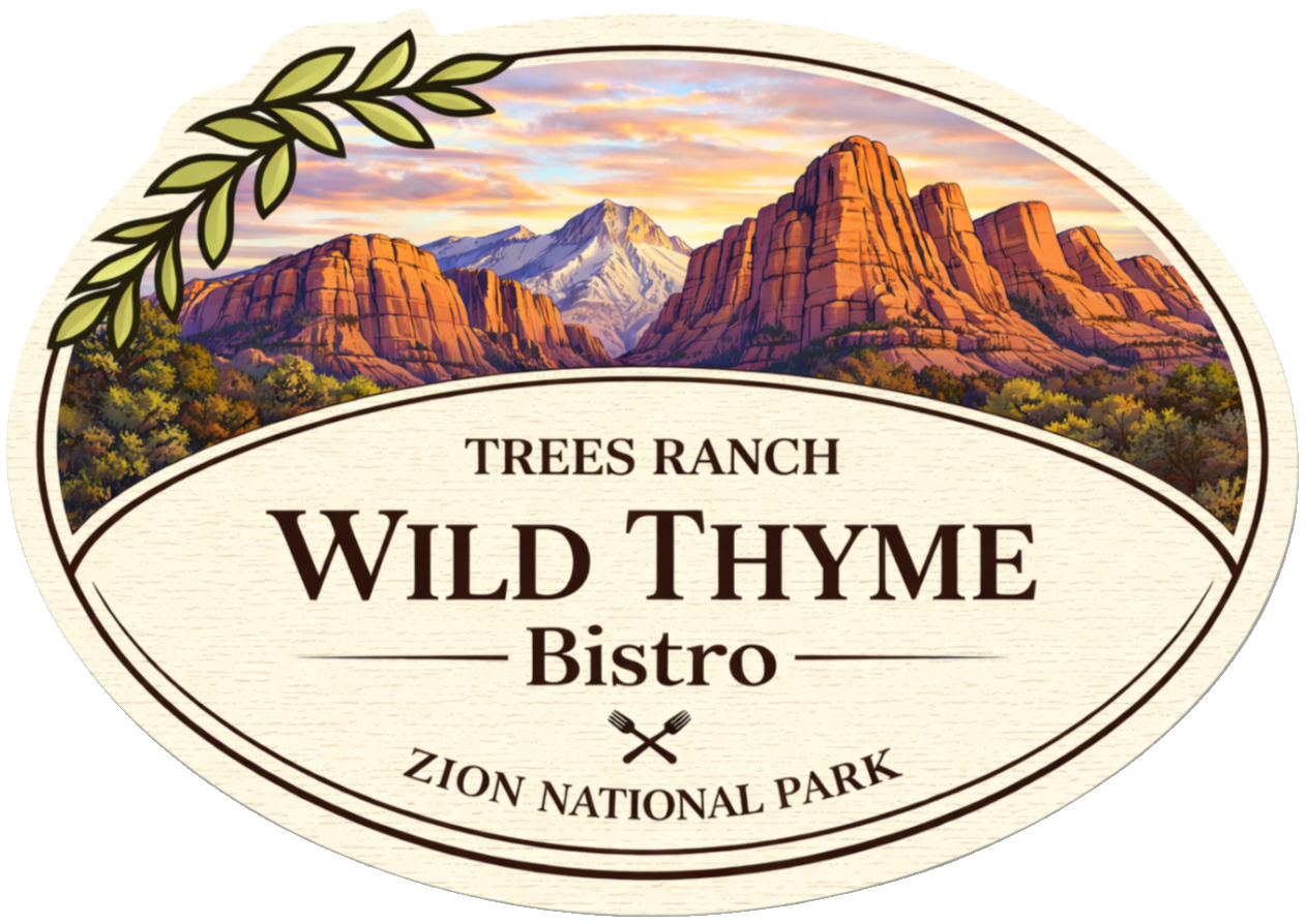 Wild Thyme Bistro custom die-cut sticker